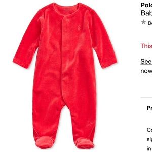 Ralph Lauren velour one piece coverall